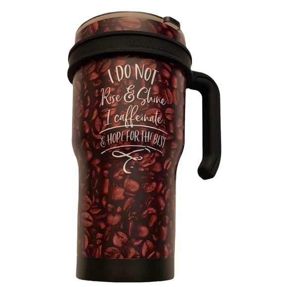 Roughneck 30oz Mug Graphic I DO NOT Rise & Shine I Caffeinate & Hope For The Bes - Picture 1 of 8